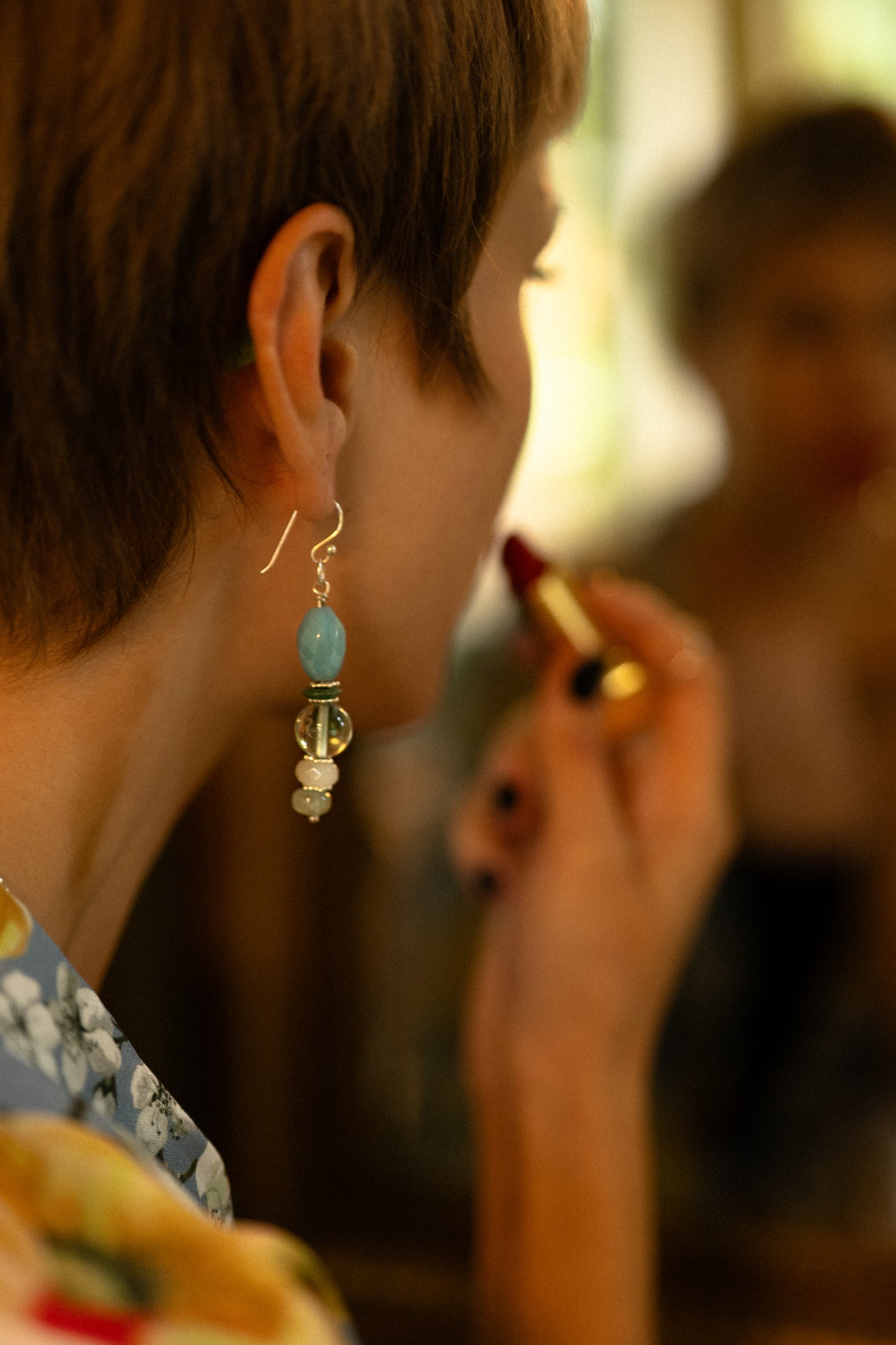 Multicolored Gemstone Earrings - 5